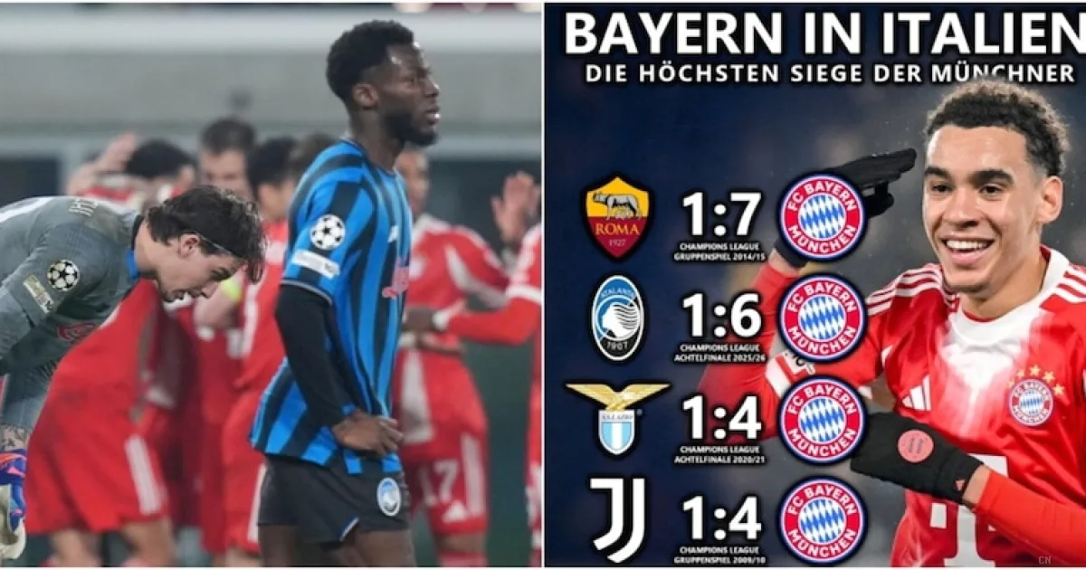 Bayern a valanga su Bergamo: 6-1 che storico, tedeschi già ai quarti