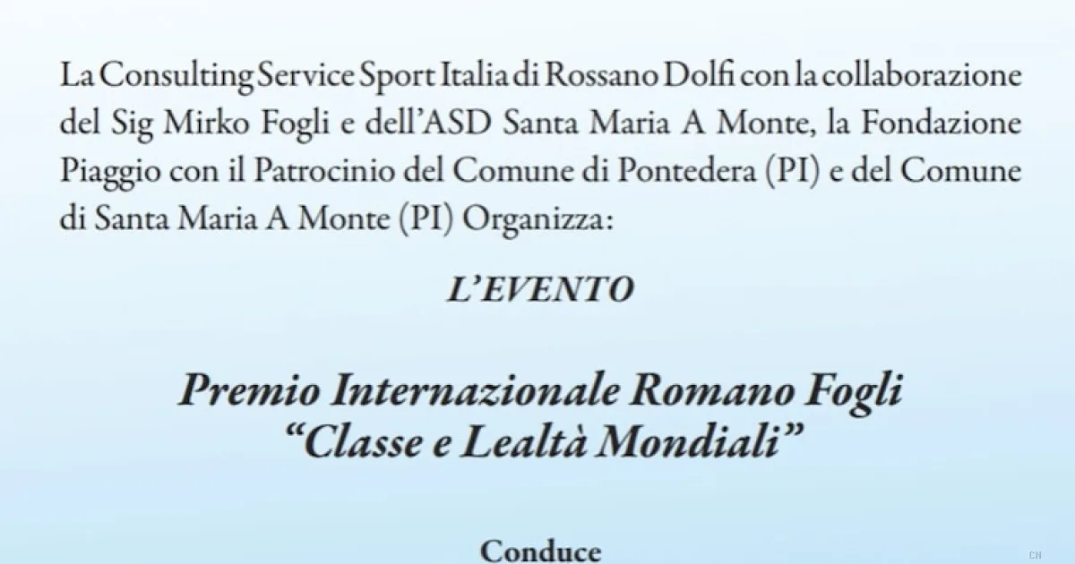 Romano Fogli, il 28 marzo a Pontedera la terza edizione del premio dedicato alla leggenda rossonera