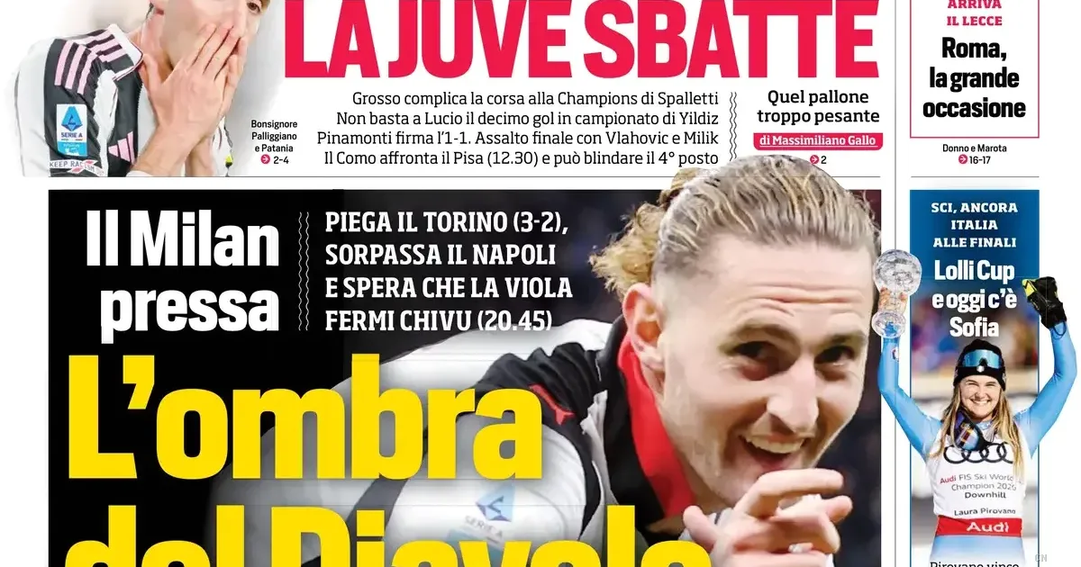 Milan accorcia su Inter, Juventus delude con la Sassuolo. Roma e Como in corsa Champions