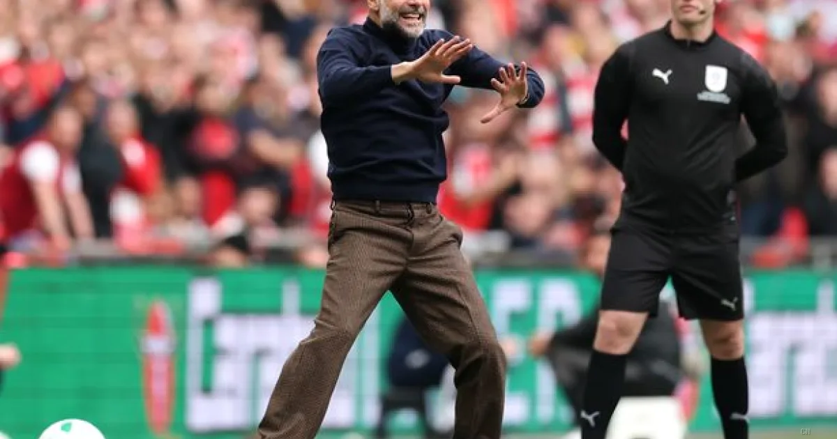 Guardiola già nei guai a Wembley: ammonito dopo 10 minuti di finale