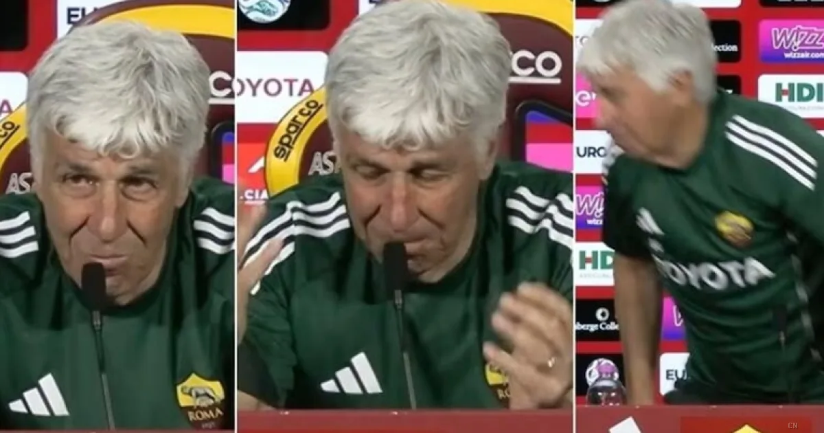 Gasperini, crollo emotivo a Trigoria: lacrime e fuga dalla conferenza prima della sfida contro l'Atalanta