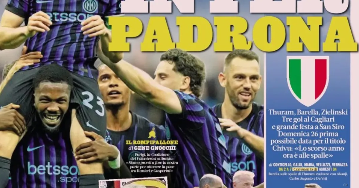 Inter a un passo dal titolo: +12 sul Napoli e festa pronta. Gasperini tra lacrime e polemiche con Ranieri