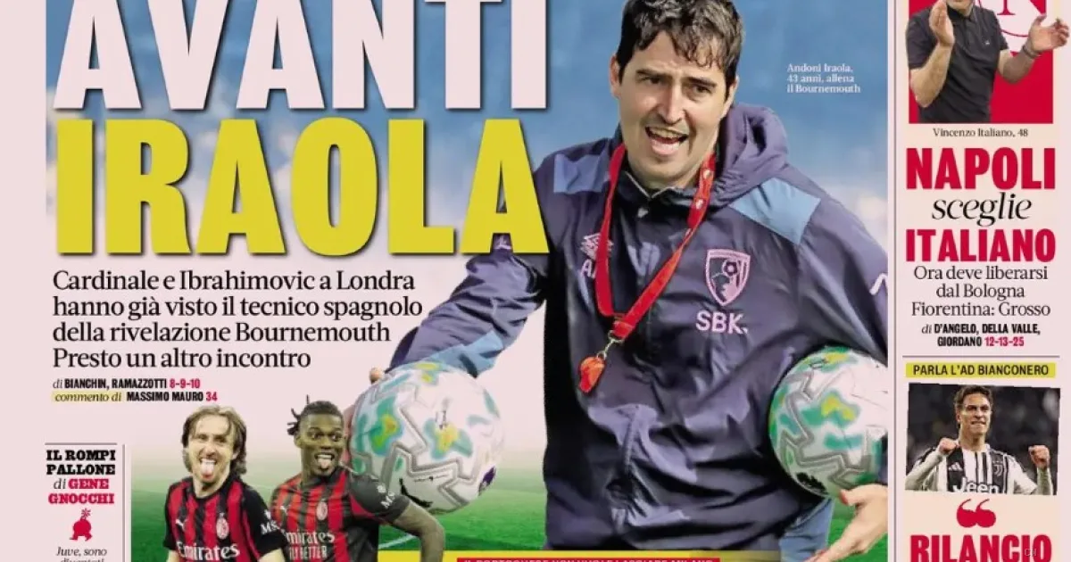 Milan, missione Iraola a Londra: la Juventus blinda Yildiz e il Napoli accelera per Italiano