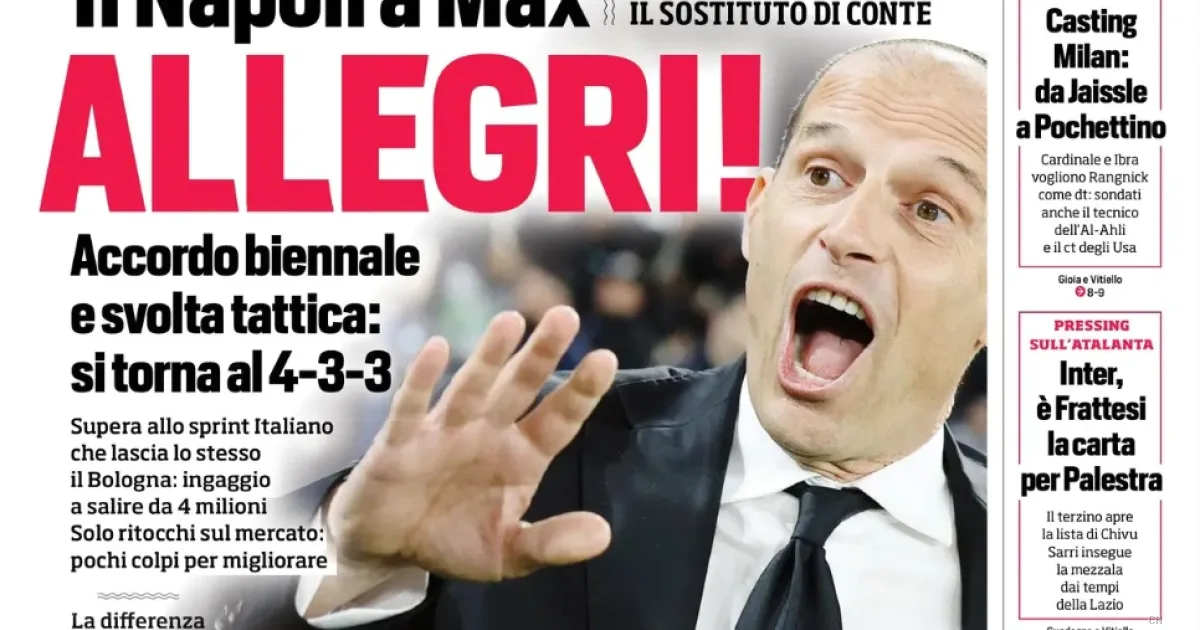 Terremoto in Serie A: Allegri ha scelto il Napoli, Spalletti pronto alla rivoluzione totale con la Juventus