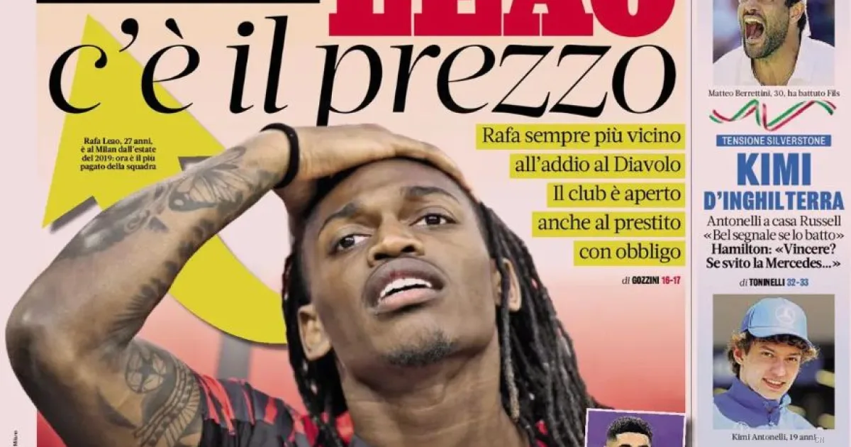 Milan, addio Leao: fissato il prezzo. Juventus scatenata su Kolo Muani e Muharemovic, Dybala gela la Roma