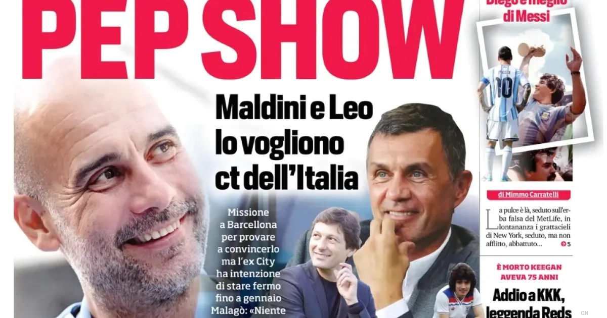 L'Italia sogna Guardiola: missione a Barcellona per la panchina azzurra, mentre la Juventus punta Zirkzee
