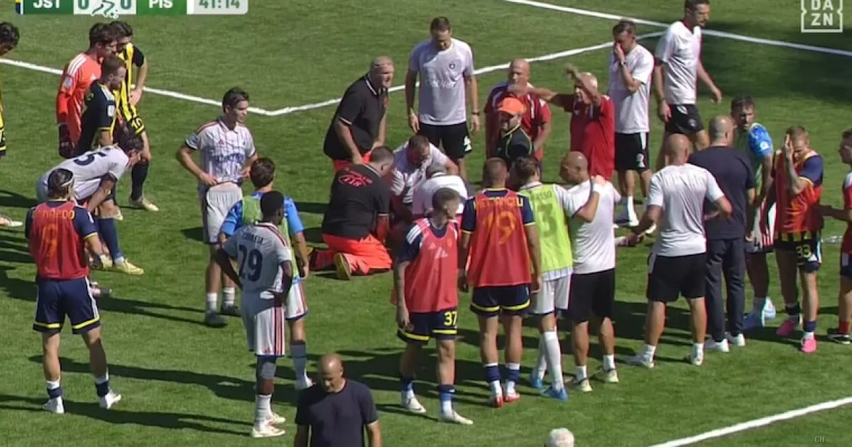 Paura al Menti: malore improvviso per Bozhinov durante Juve Stabia-Pisa, gara sospesa e poi ripresa